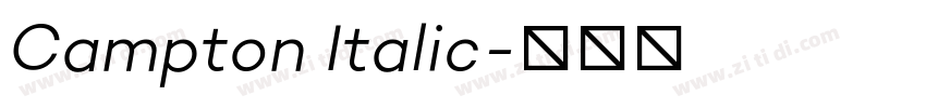 Campton Italic字体转换 Campton Italic字体转换